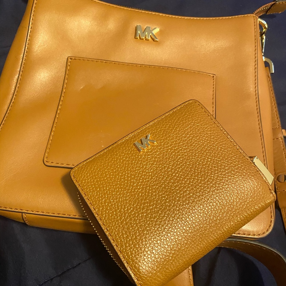 MK crossbody bag and wallet